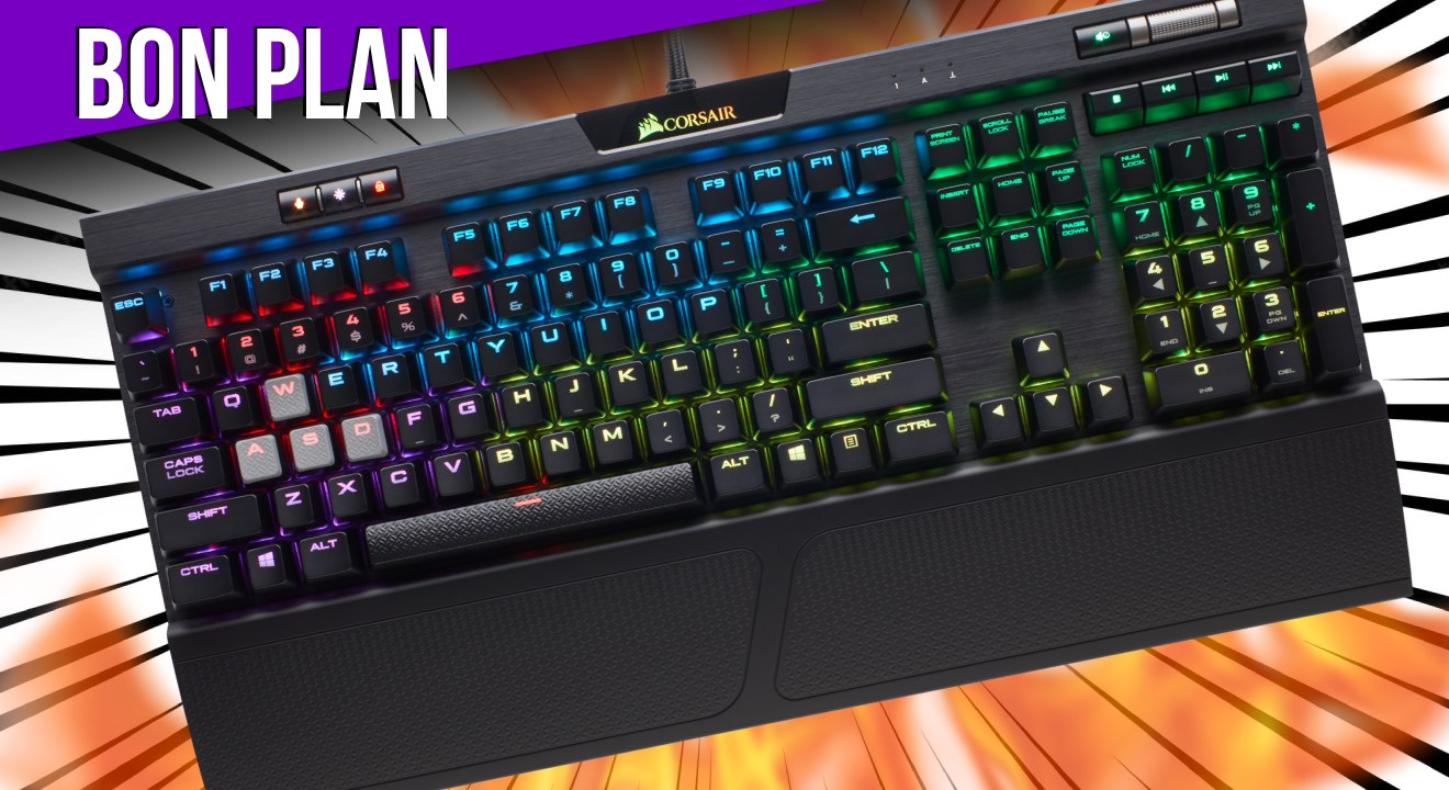 Clavier gaming : Une réduction de 30 % sur le Corsair K70 MK.2 Silent