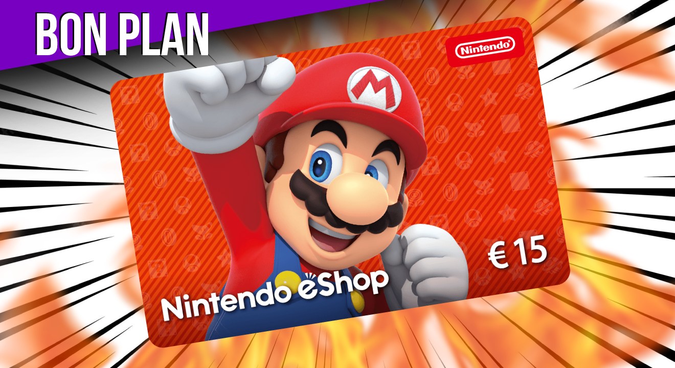 Promo carte Nintendo : Eneba propose des clés d'une valeur de 15 € à seulement 12,22 € !