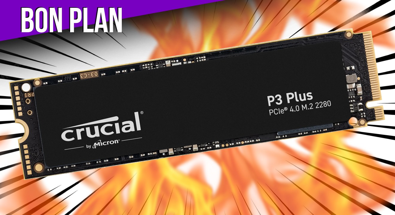 Promo SSD : Le Crucial P3 Plus de 1 To profite d'une réduction de -37 % !