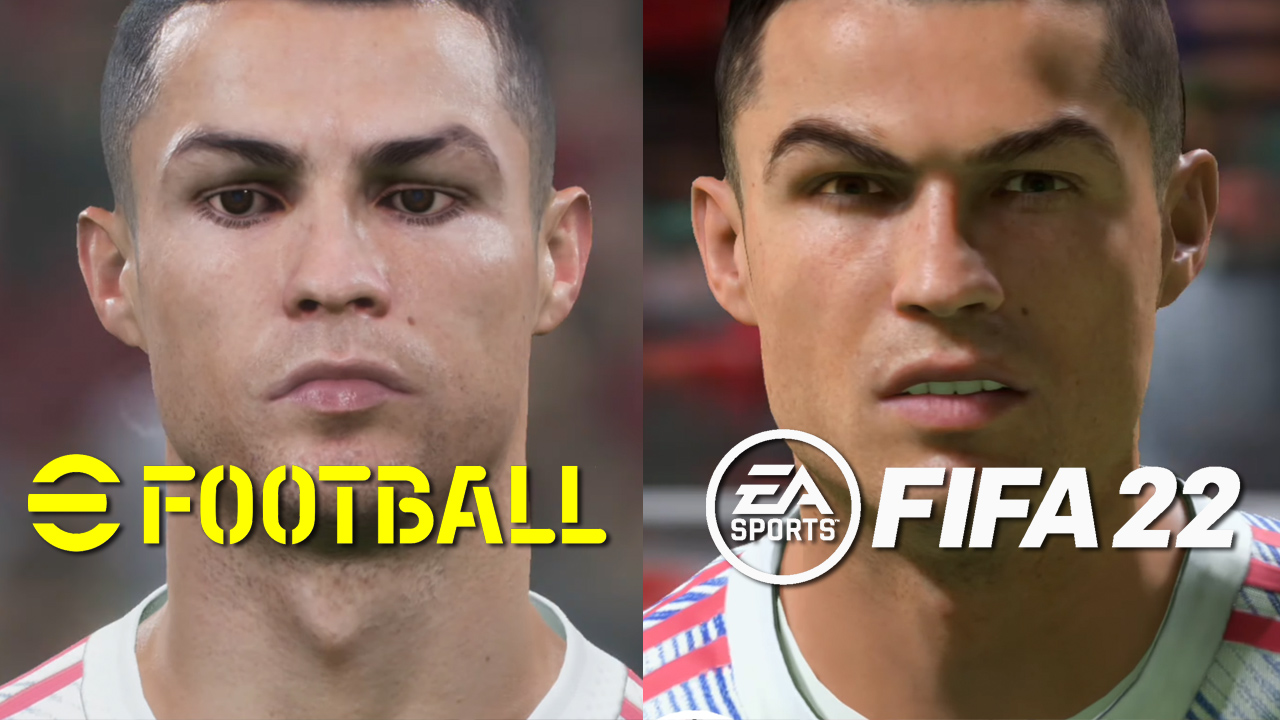 L'image du jour : FIFA 22 vs eFootball 2022 (PES), Messi massacré, le comparatif graphique