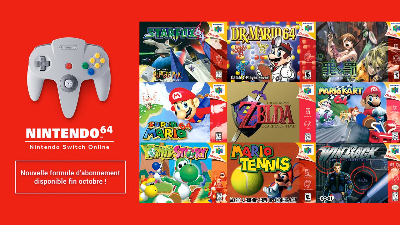 Nintendo Switch Online : Les versions des jeux N64 disponibles en Europe précisées par Nintendo