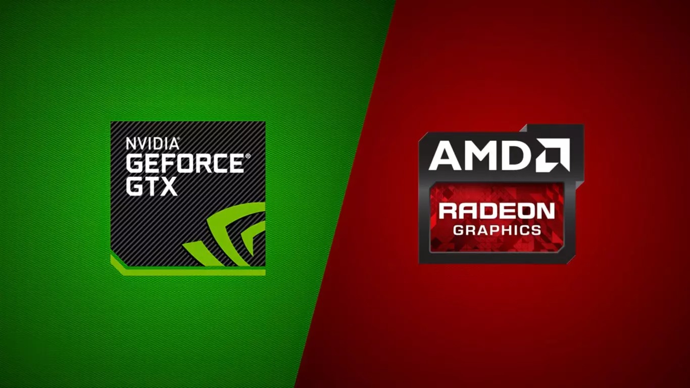 Image d'illustration avec logo Nvidia et Logo AMD