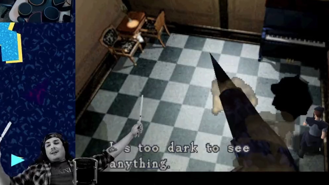 Resident Evil : Il termine le jeu au couteau... en utilisant uniquement la batterie de Rock Band