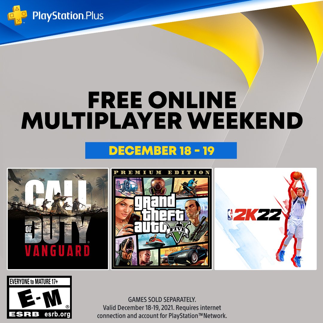 Playstation Plus week-end gratuit décembre 2021