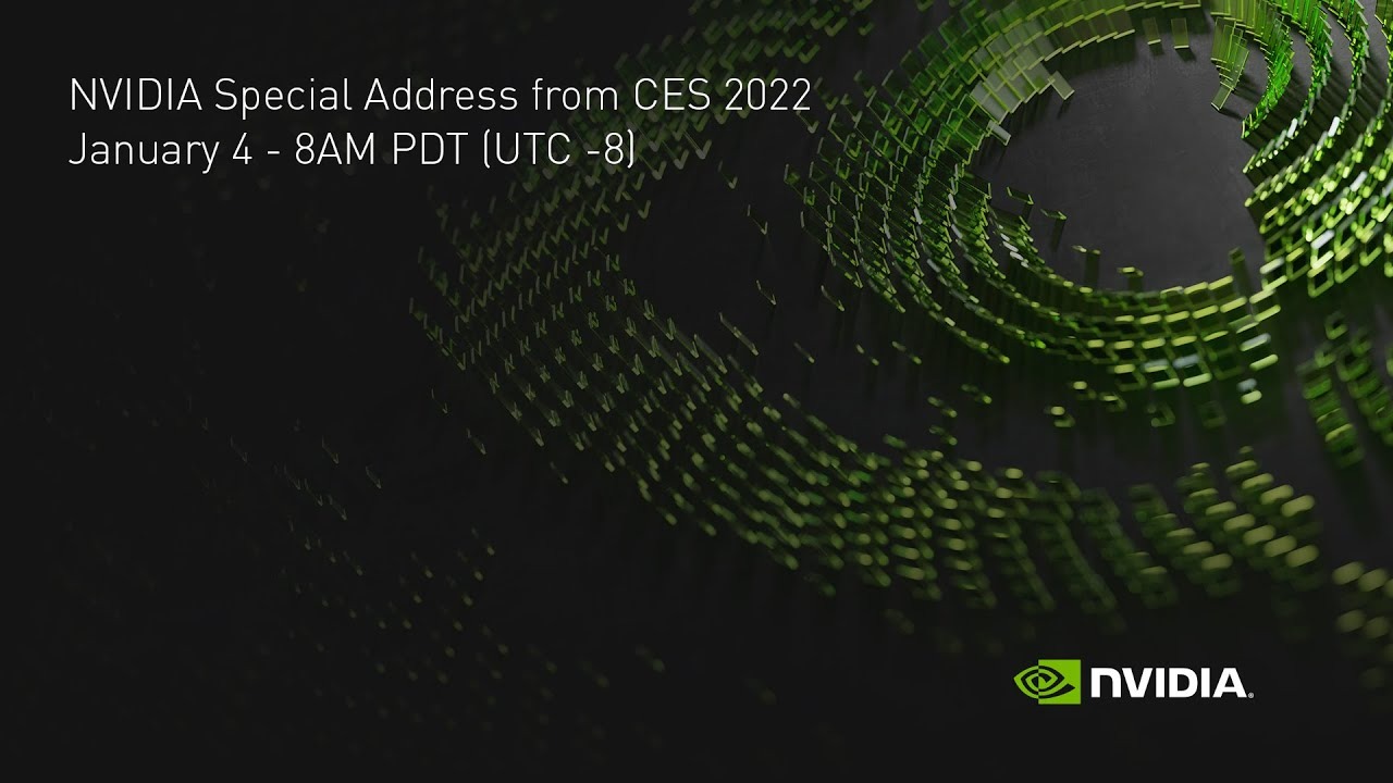 Image de présentation avec la date et l'heure de la conférence Nvidia.