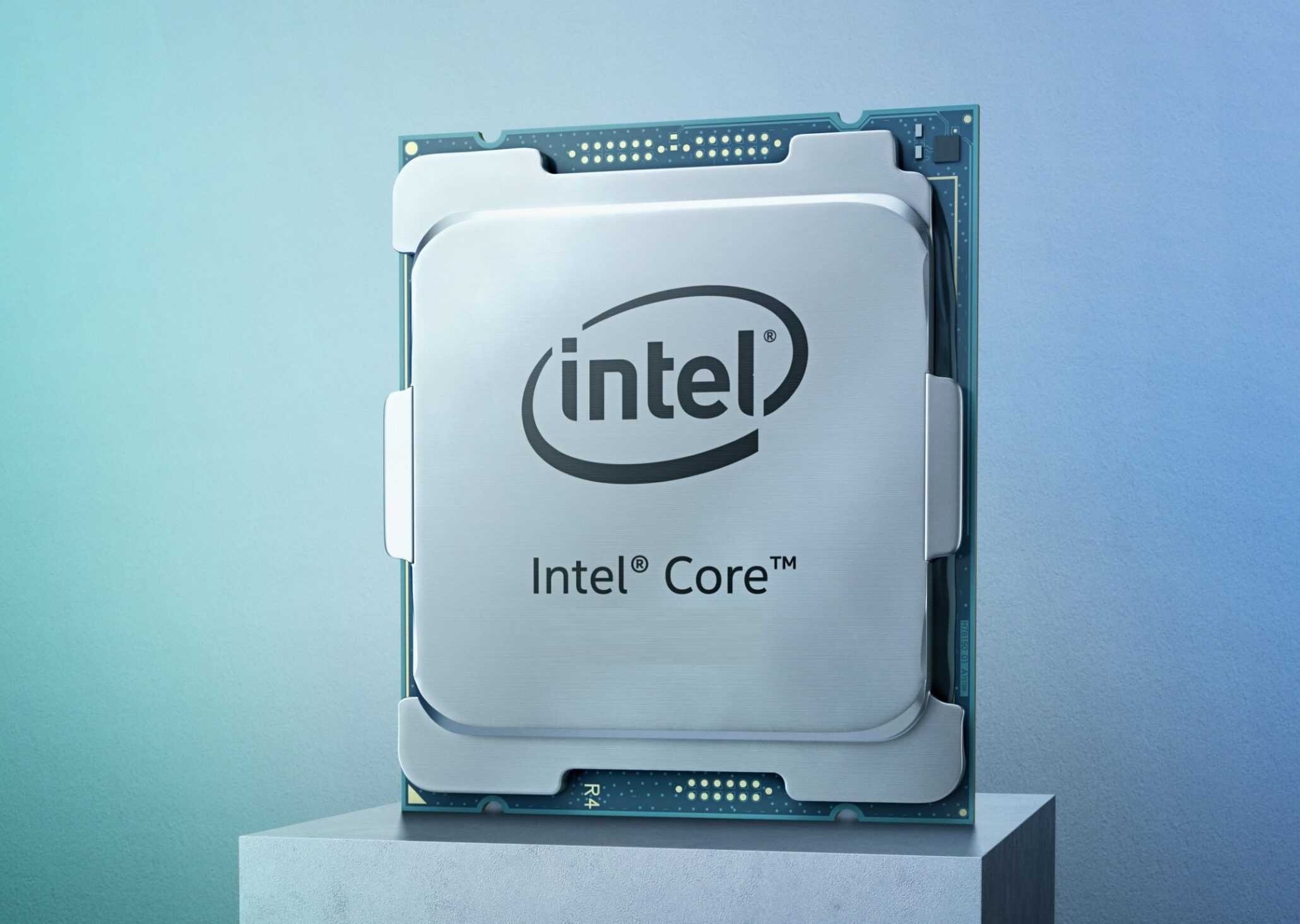 Photo d'un processeur Intel.
