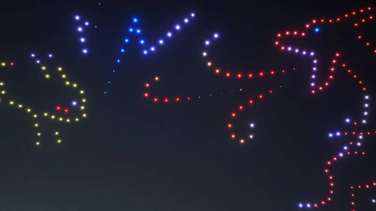 L'image du jour : Un combat Pikachu vs Dracaufeu avec 250 drones parfaitement synchronisés