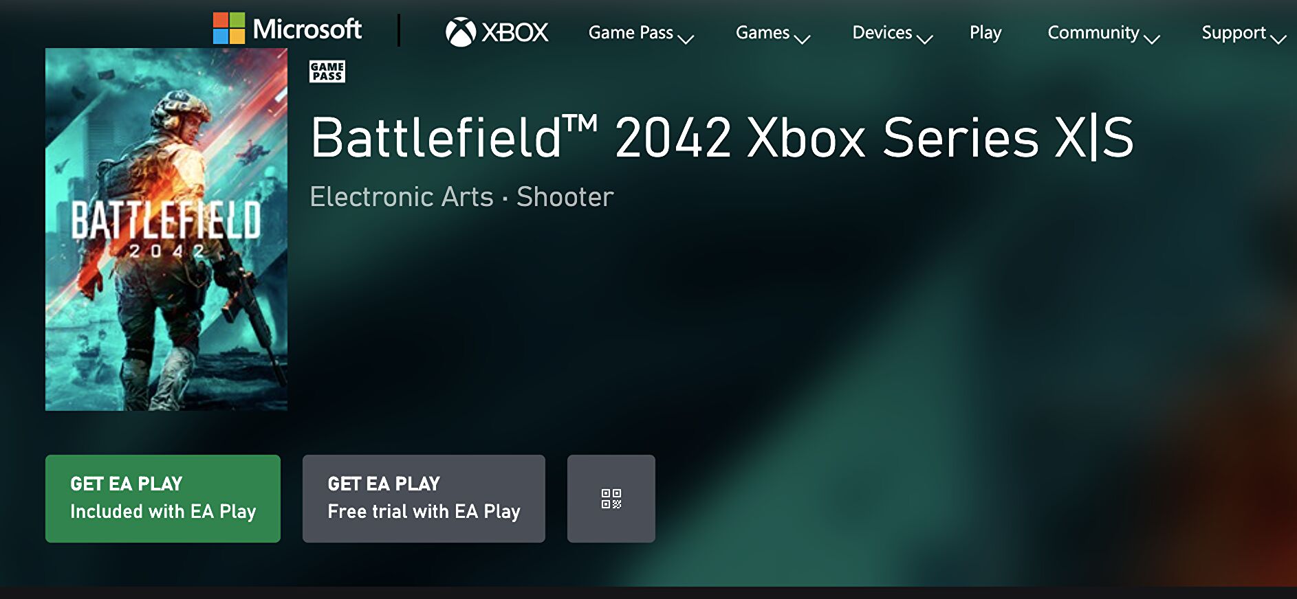 Xbox Game Pass mention Battlefield 2042