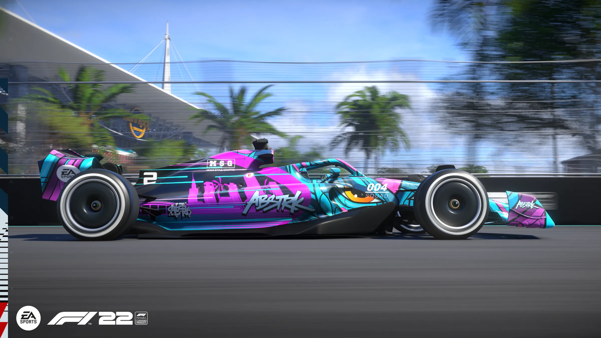 high-speed gameplay on the Miami circuit 4