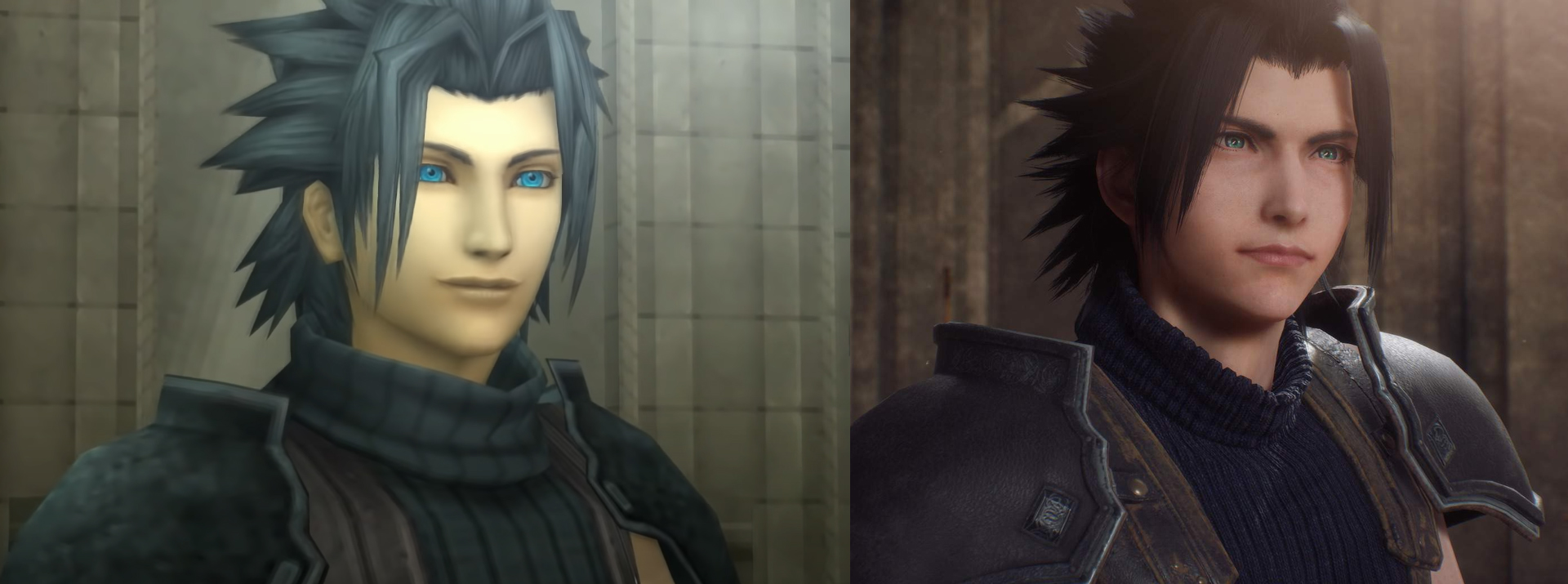 Zack Fair remake PSP comparison