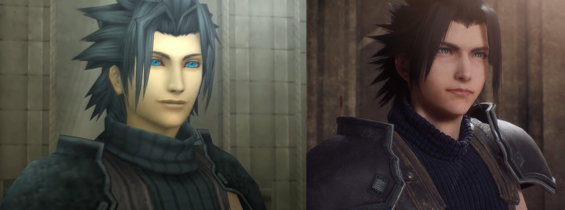 Zack Fair remake PSP comparison