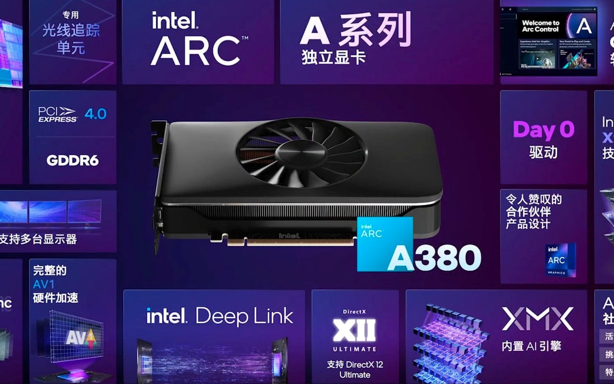 Intel : La carte graphique Arc A380 décevante dans les premiers tests