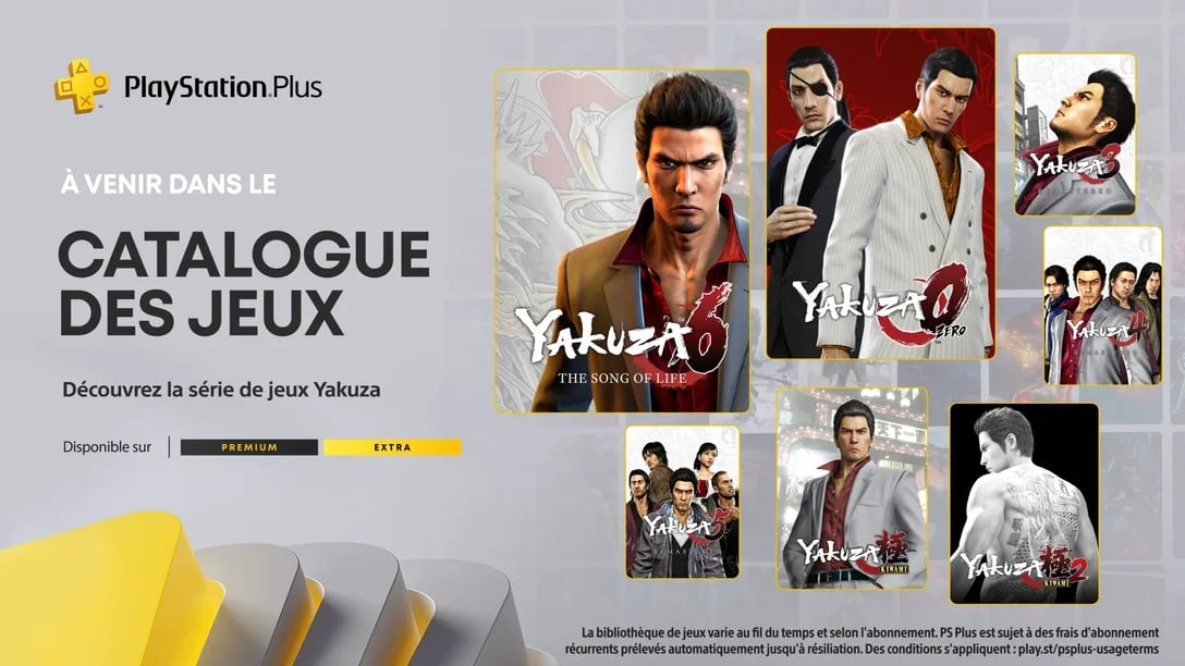 8 jeux Yakuza dans le PS Plus 