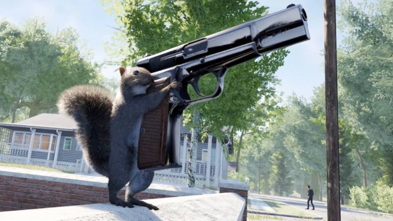 L'image du jour : oubliez GTA 6, jouez un écureuil avec un gun :)
