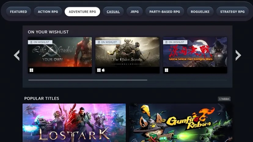 Steam transforme son magasin et vous aide à trouver le jeu de vos rêves
