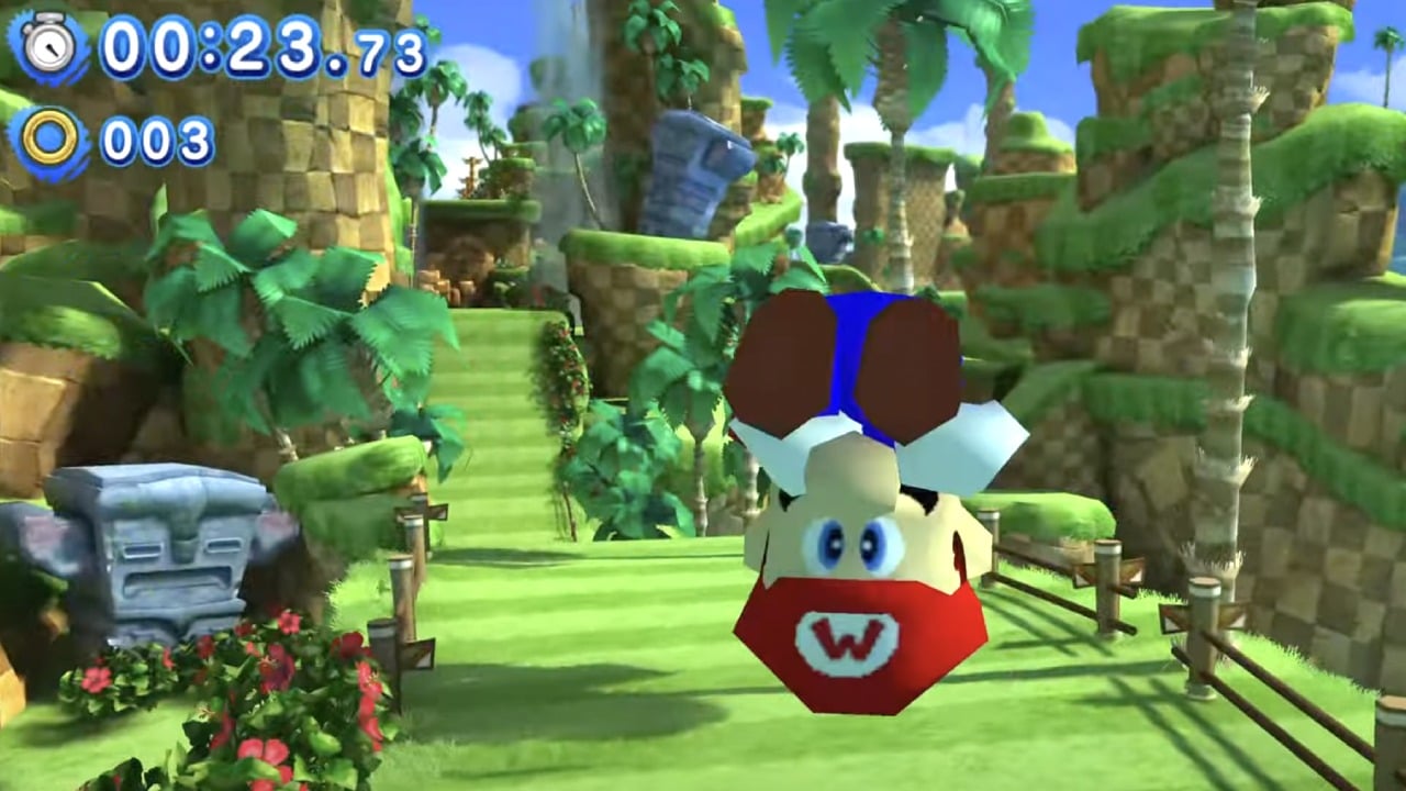 L'image du jour : Mario (64) jouable dans Sonic Generations