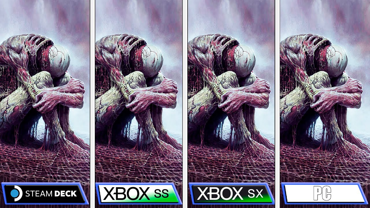 L'image du jour : Scorn, le comparatif graphique Xbox / PC / Steam Deck