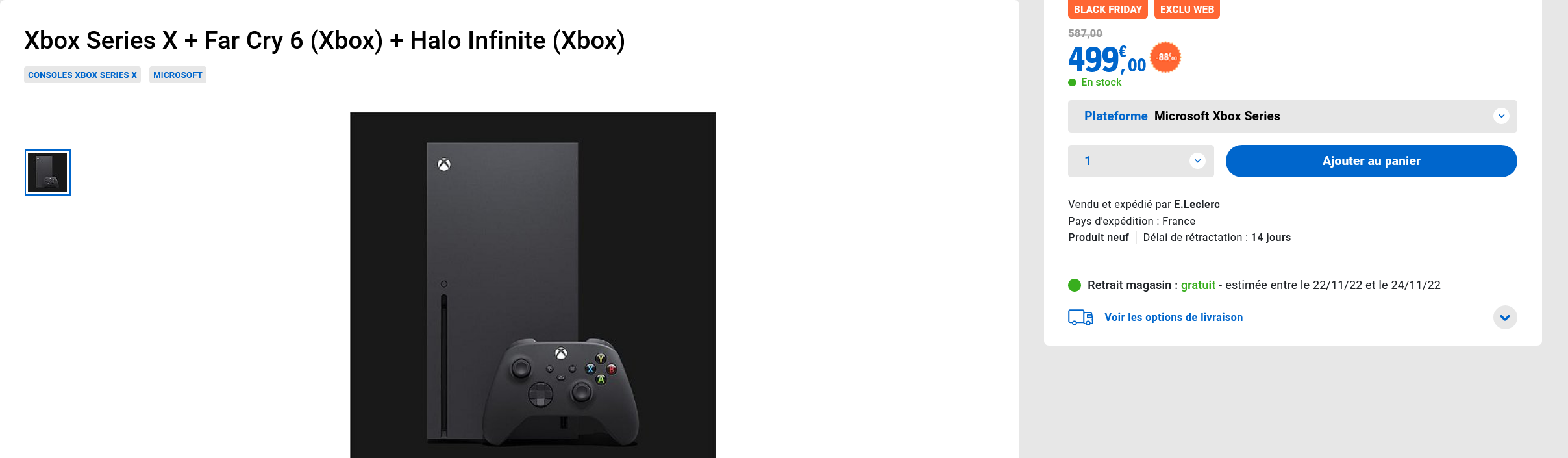 Xbox Series X promo Black Friday