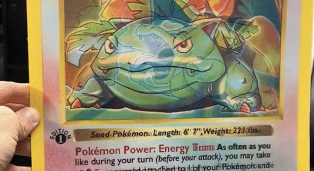 L'image du jour : une énorme carte Pokémon  en 3D lenticulaire !