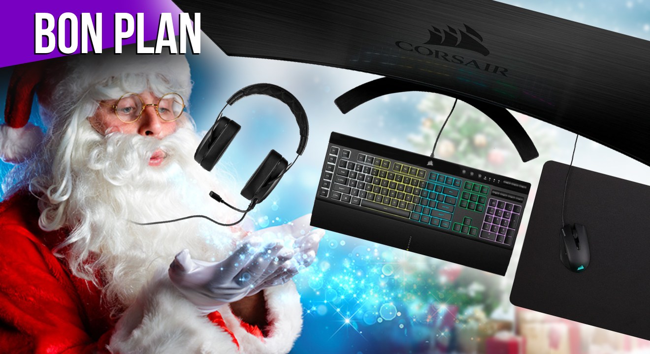 Darty propose un pack gaming Corsair avec clavier, souris, tapis et casque à -25% pour Noël !