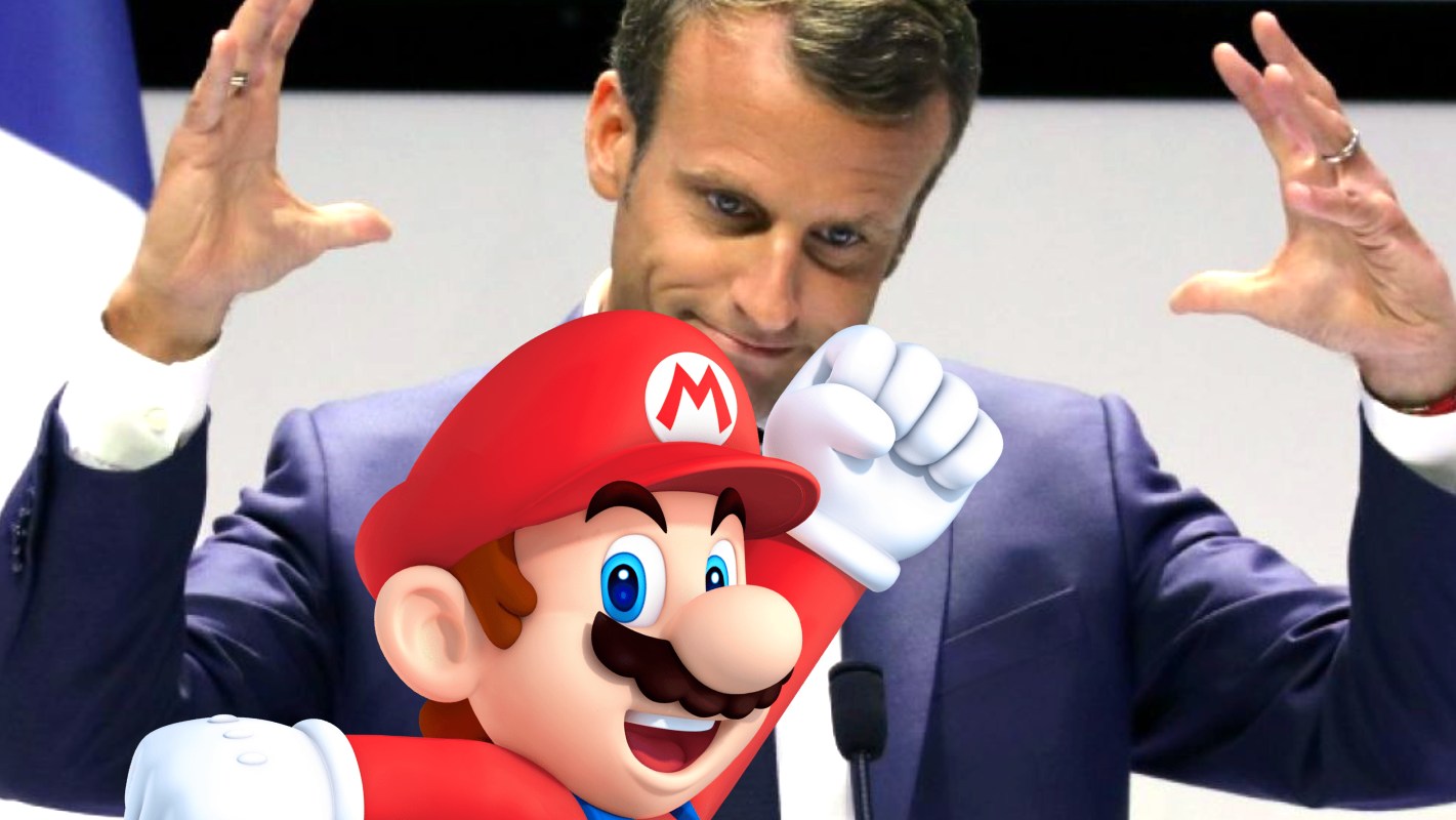 L'image du jour : "Mario" s'invite dans la grève contre la retraite à 64 ans