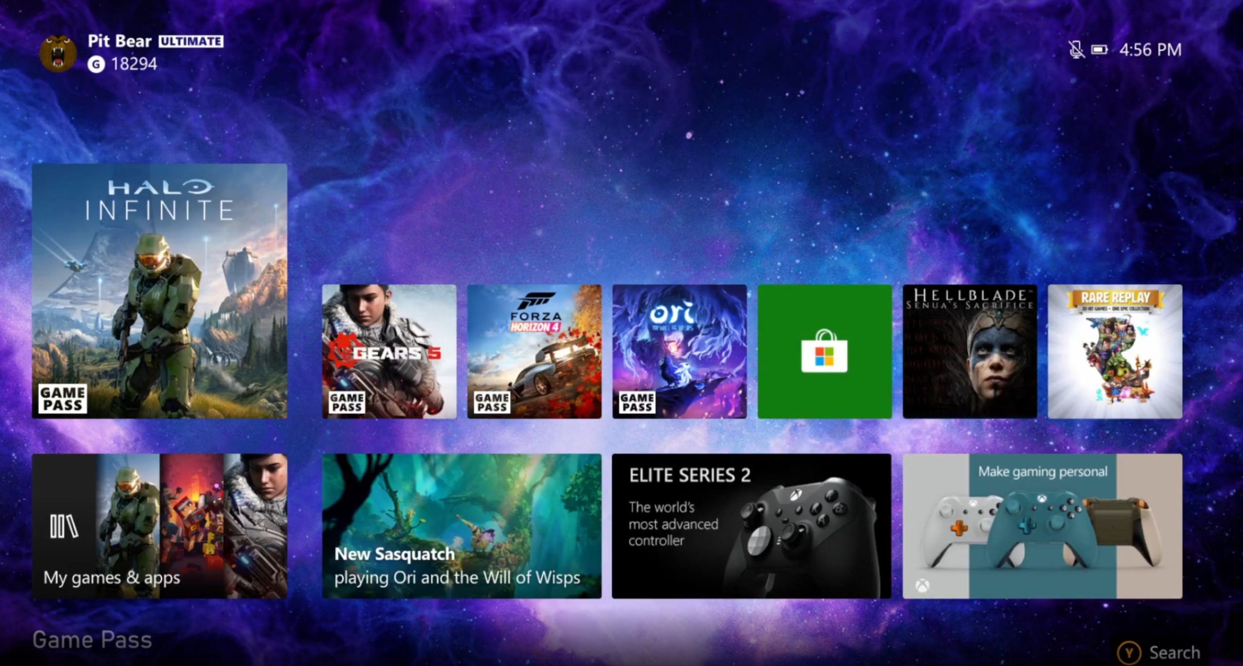 Xbox Series thème dynamique Stellar Shift