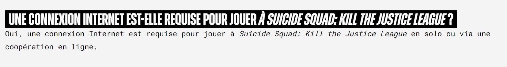 suicide squad FAQ 