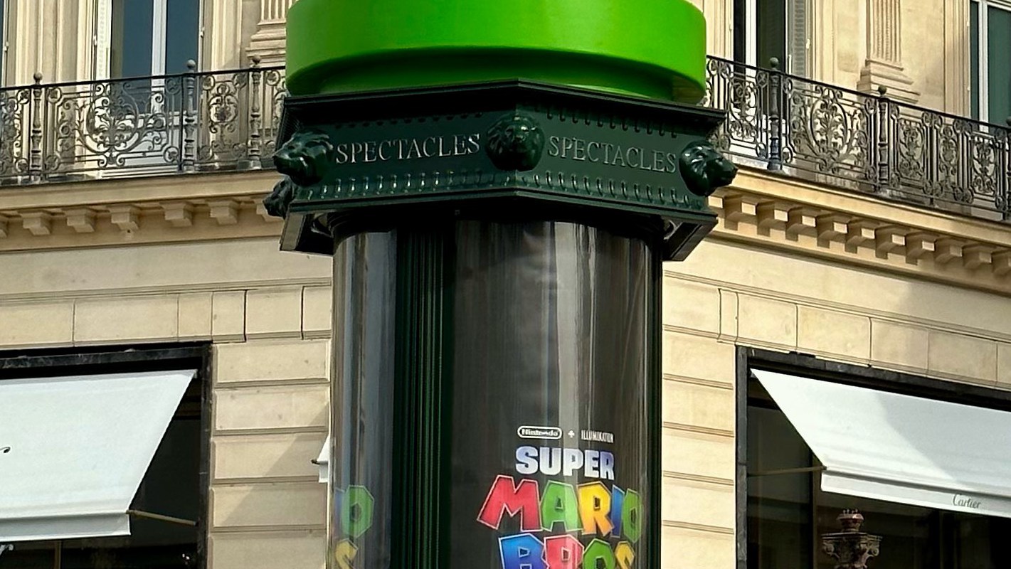 L'image du jour : une pub géniale à Paris pour le film Super Mario Bros.