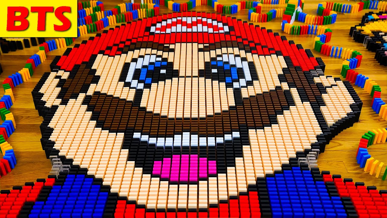 L'image du jour : 24 jours de travail pour cet énorme Domino Super Mario !