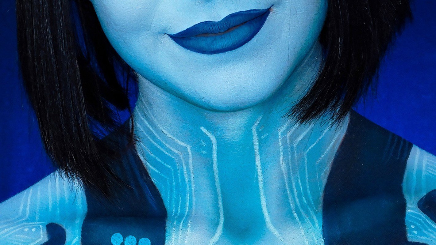 L'image du jour : un joli cosplay boby painting de Cortana / Halo