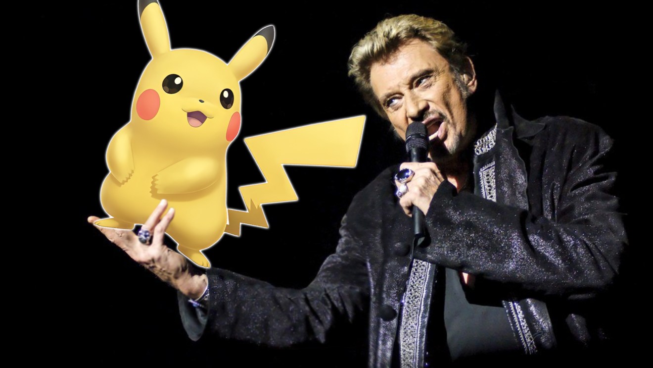 L'image du jour : Johnny Hallyday chante le générique de Pokémon