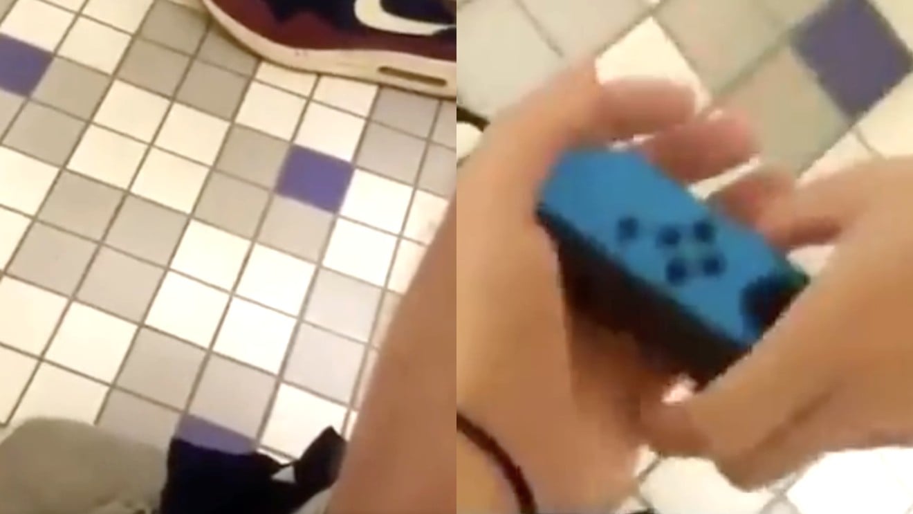 L'image du jour : un petit duel improvisé sur Mario Kart dans les toilettes