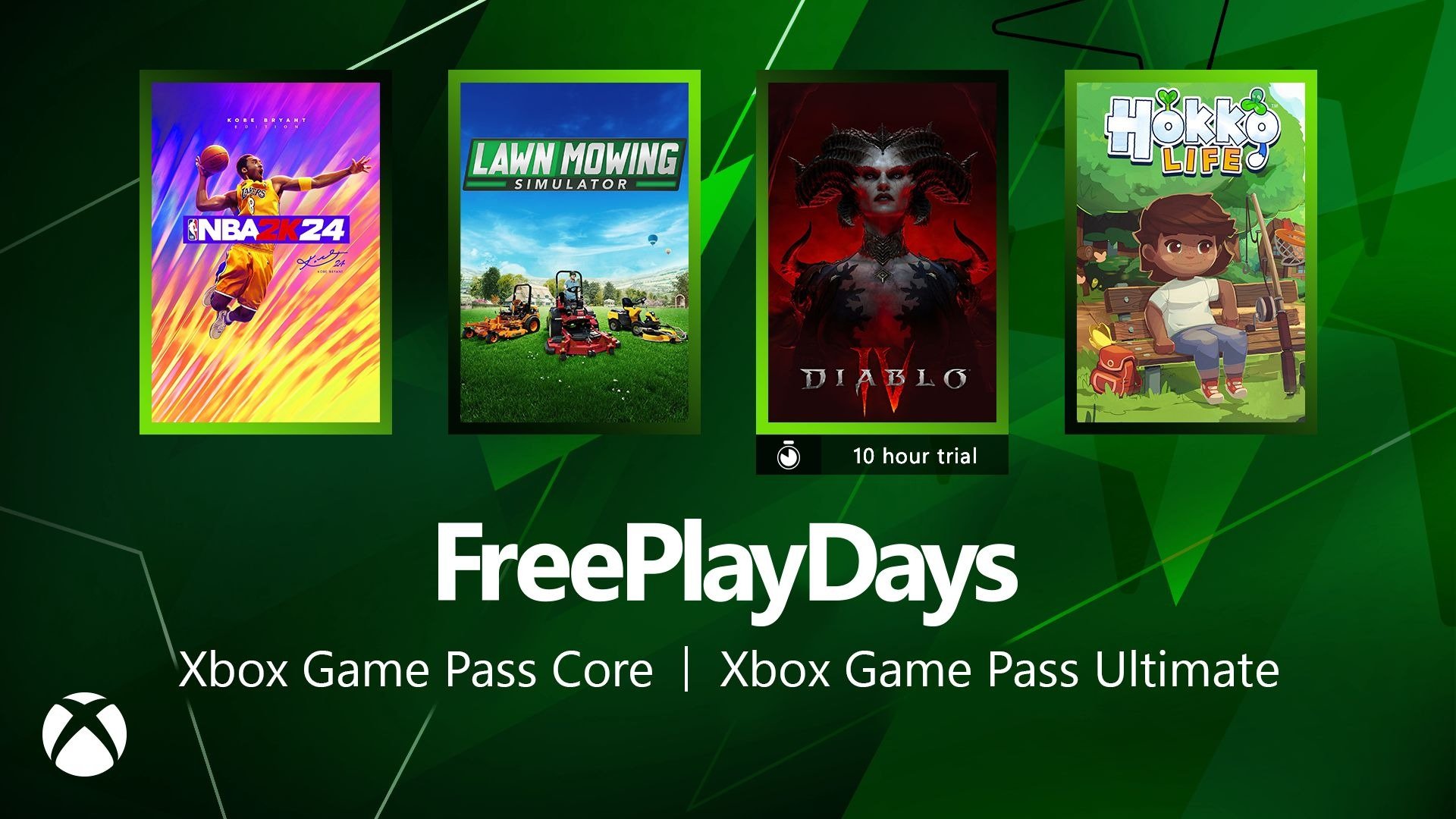 xbox game pass free play days 20 au 23 octobre 2023