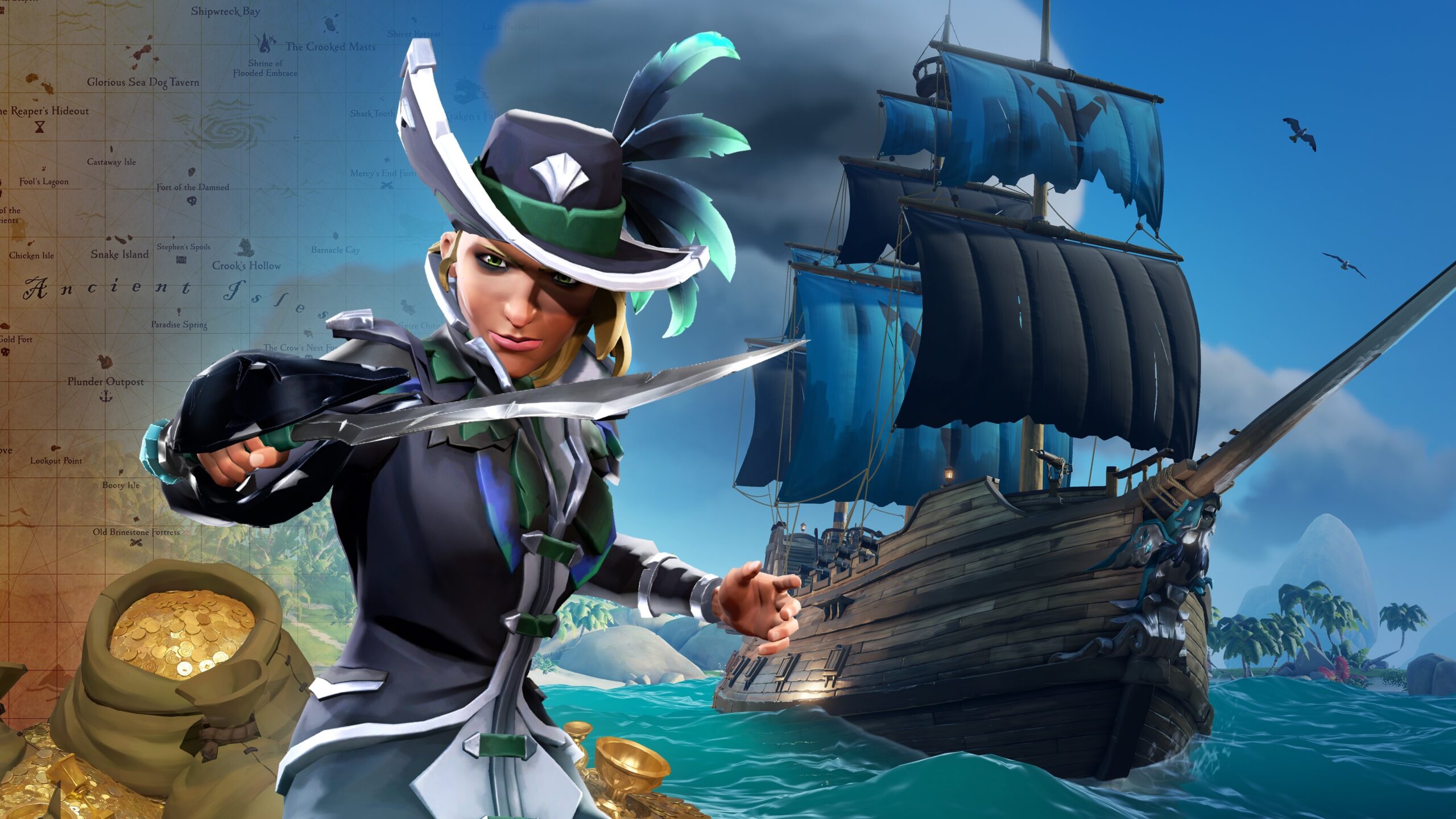 Sea of Thieves Nightshine Parrot Pack offert xbox game pass janvier 2024