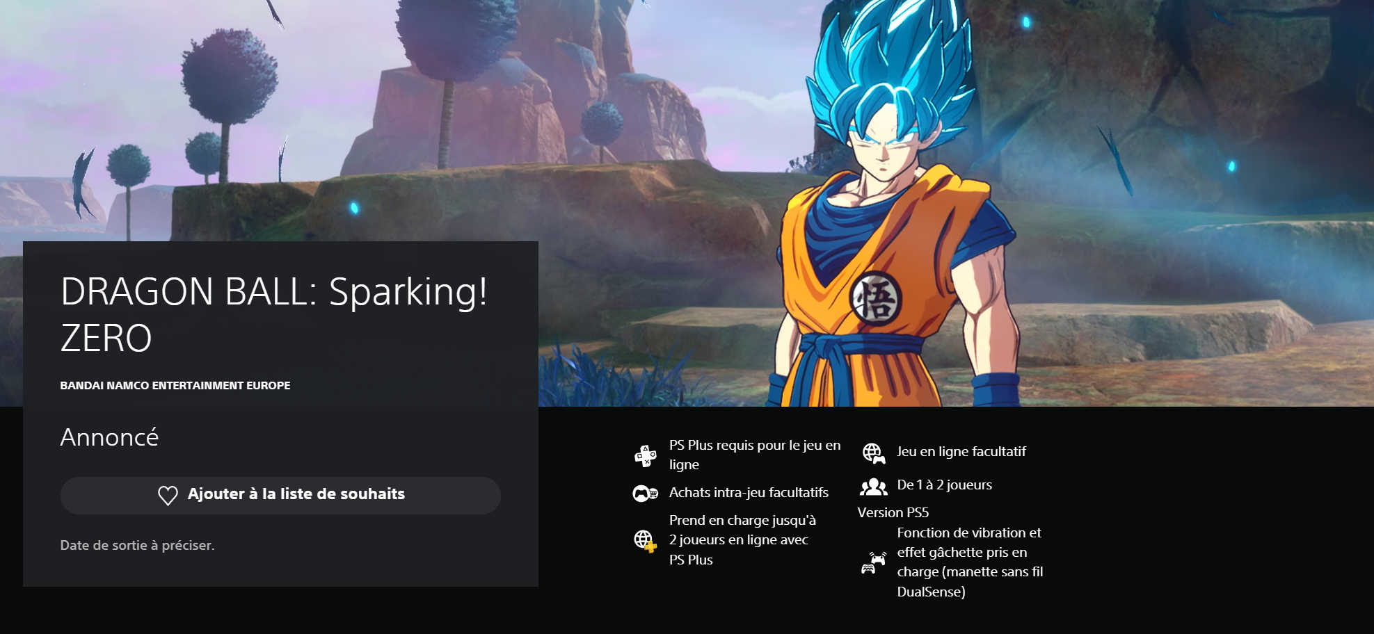 dragon ball sparking zero ps store 2 joueurs local 