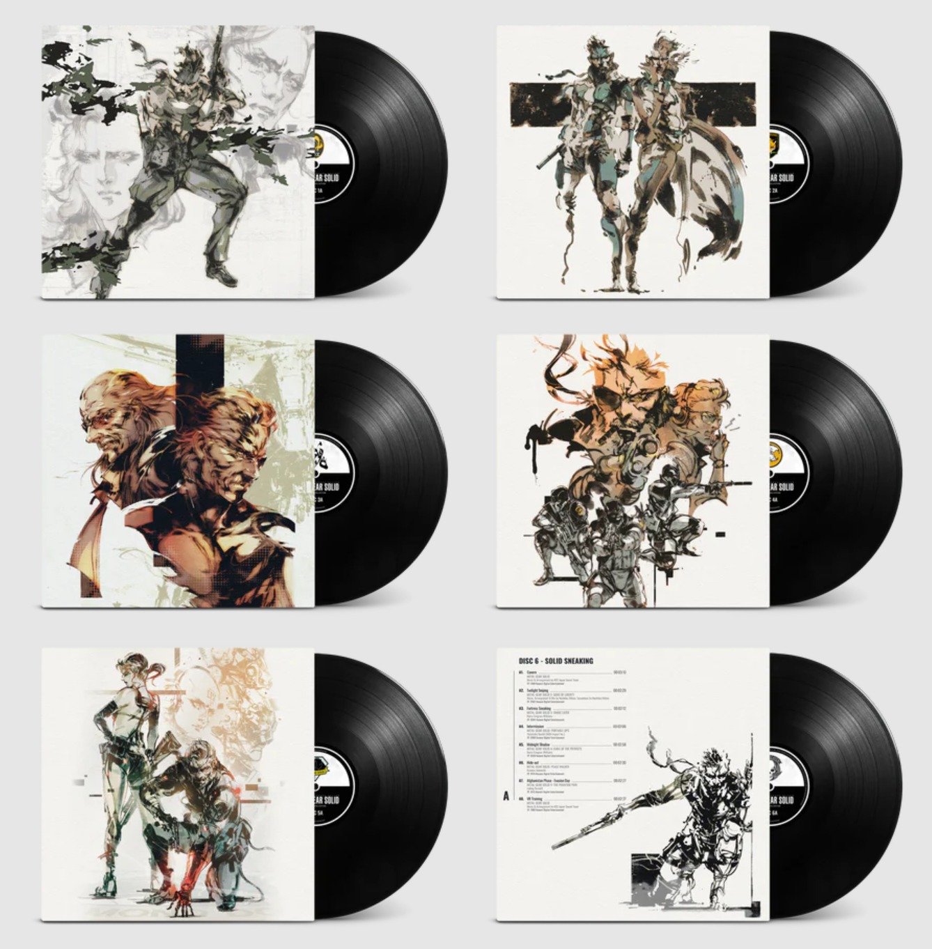 Collection 6 vinyles MGS vue détaillée