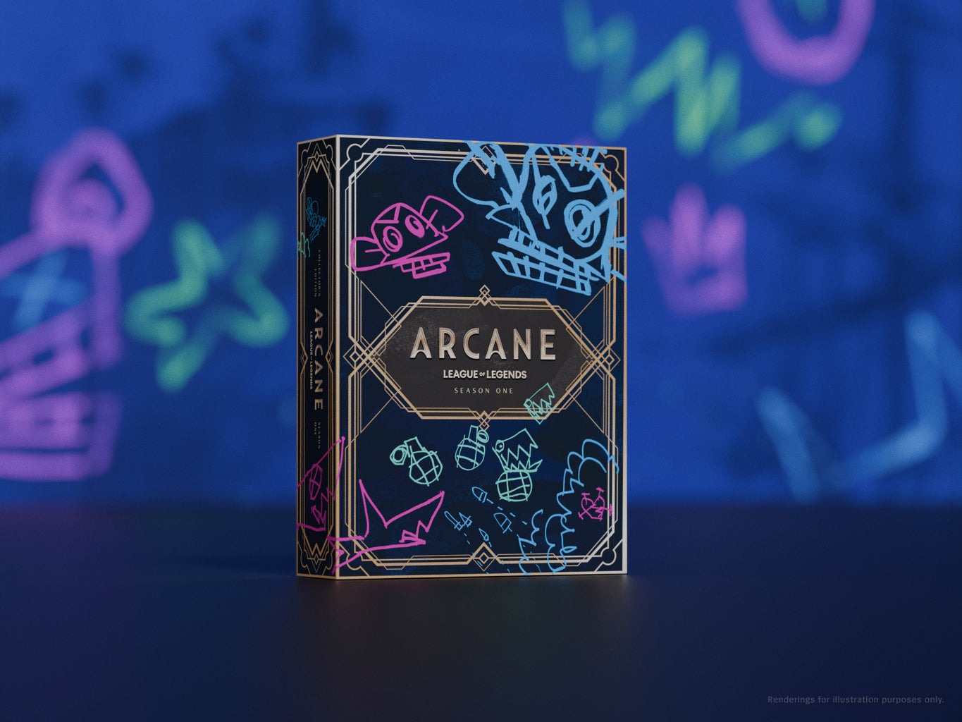 Image 01 du coffret blu-ray 4K collector de la série Arcane Netflix