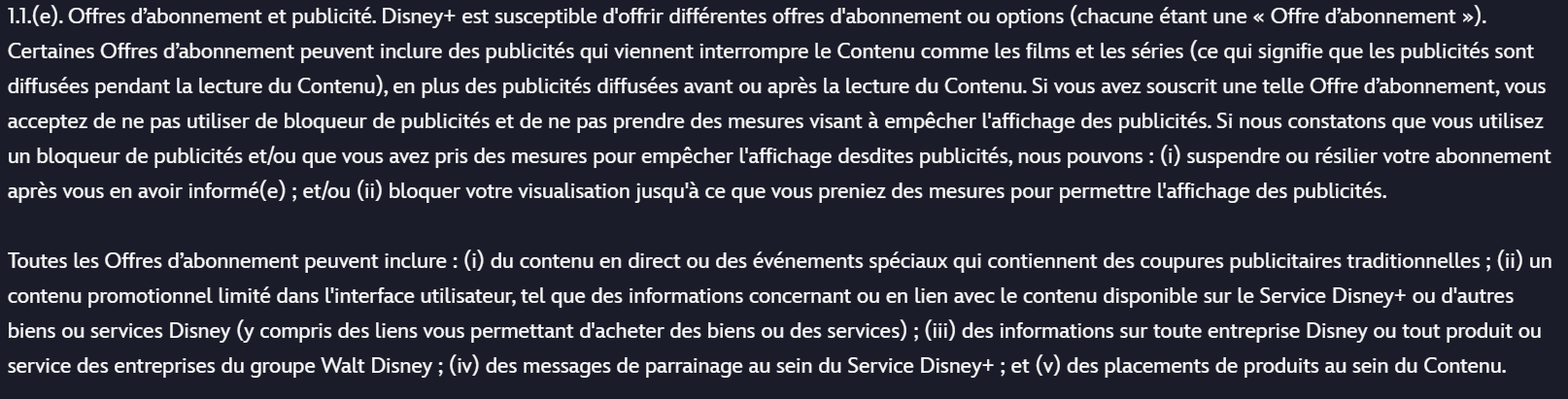 Disney+ abonnement pub