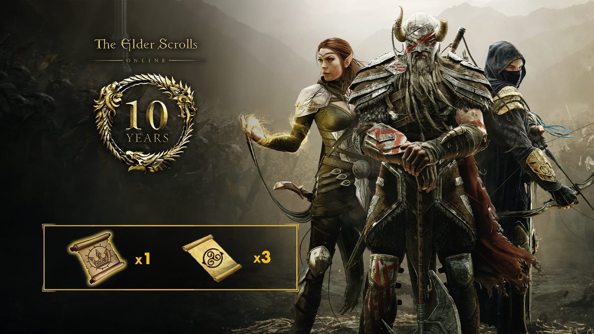 Pack The Elder Scrolls 10e anniversaire illustration. 