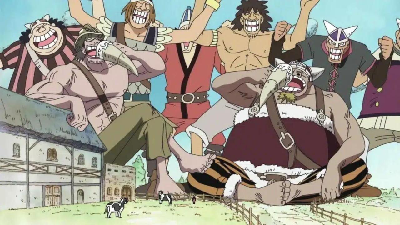 Exemple de géants Erbaf dans l'anime One Piece.