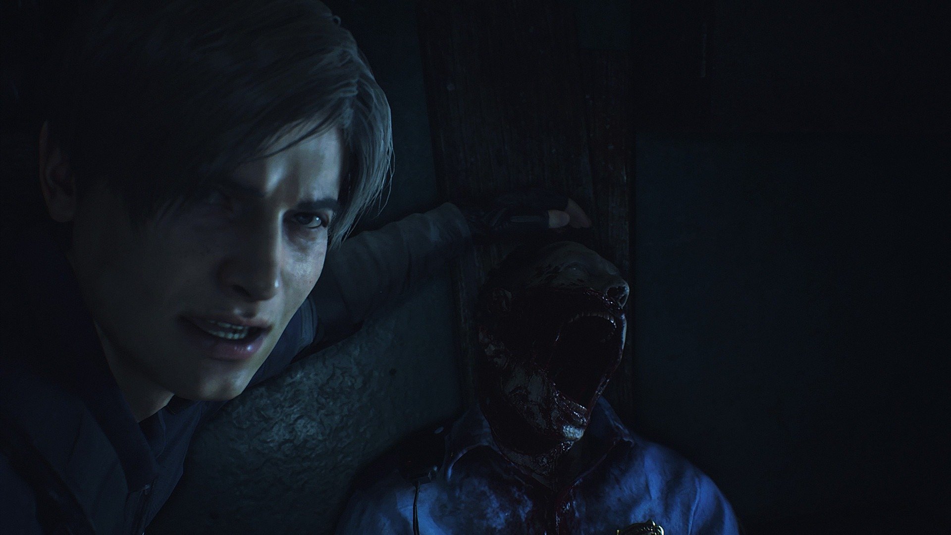 resident evil 2 remake image selfie zombie leon