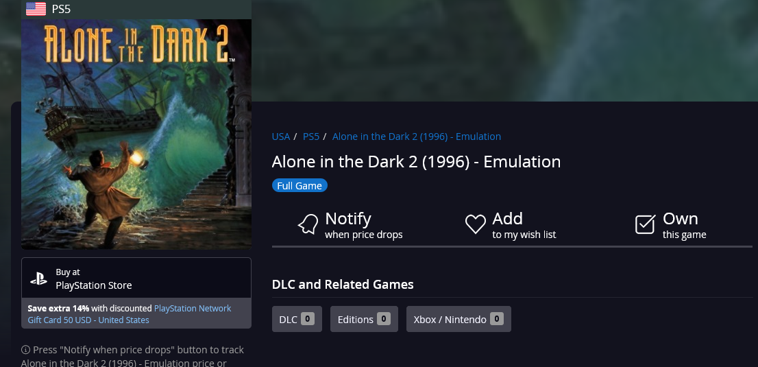 playstation plus premium alone in the dark 2