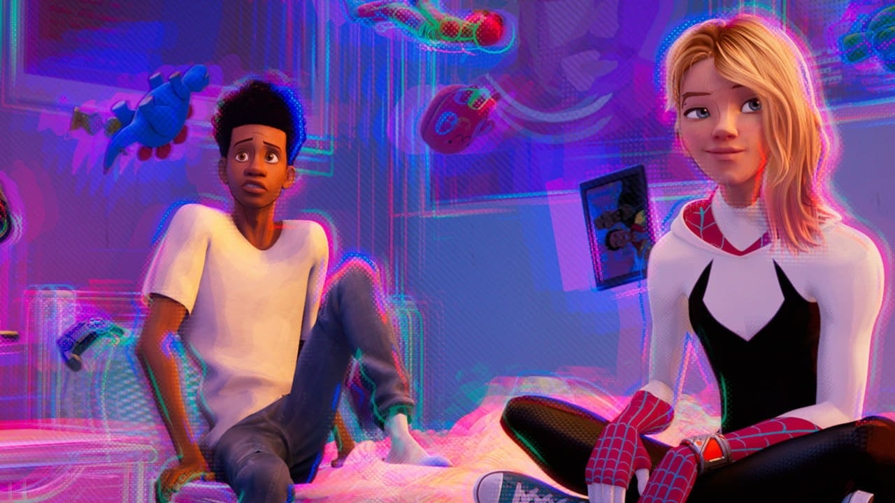 Photo de Miles Morales et Gwen Stacy dans Spider-Man Across the Spider-Verse