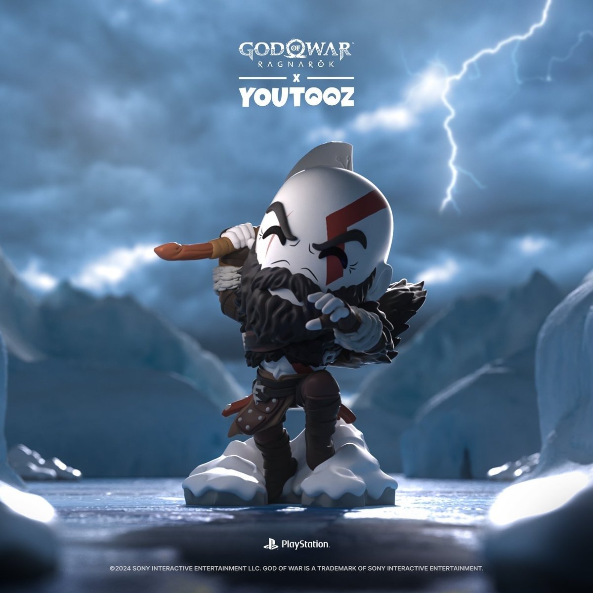 PlayStation God of War Ragnarok statuette vinyle Youtooz image