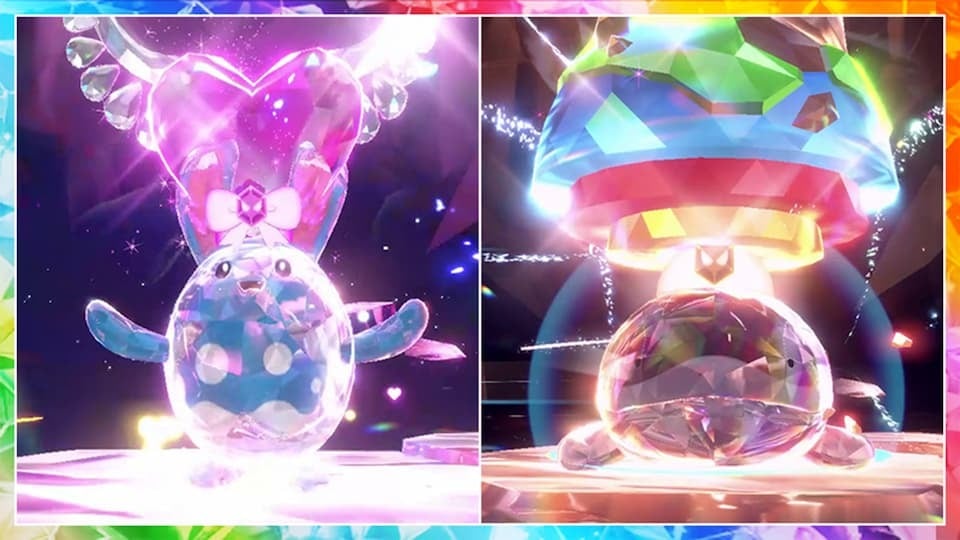 Azumarill et Terraiste dans un raid 5 étoiles Pokemon Ecarlate & Violet image. 