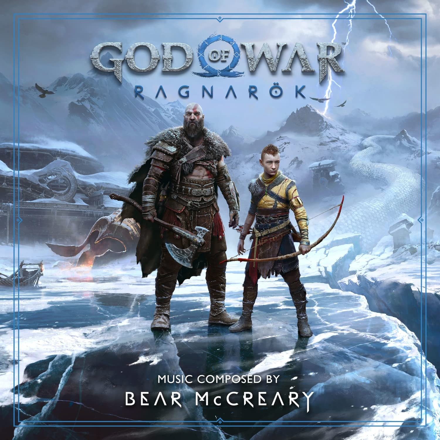 God of War Ragnarok triple vinyle Blue Smoke pochette