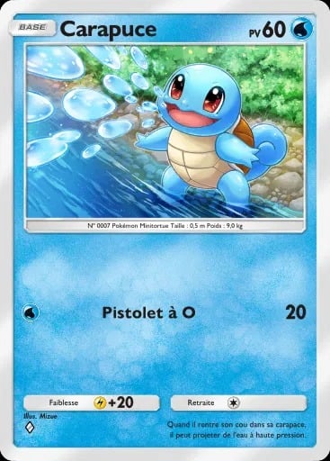 Carte Carapuce Pokémon Pocket Trading Card Game