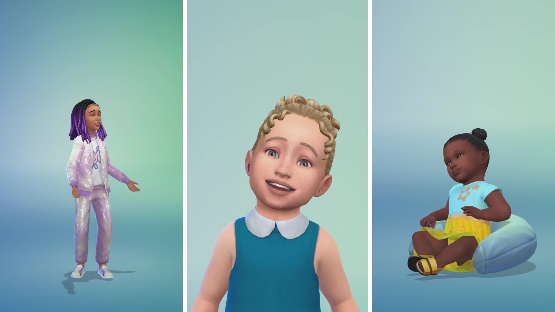 Nouvelles coiffures pour les enfants dans Les Sims 4.