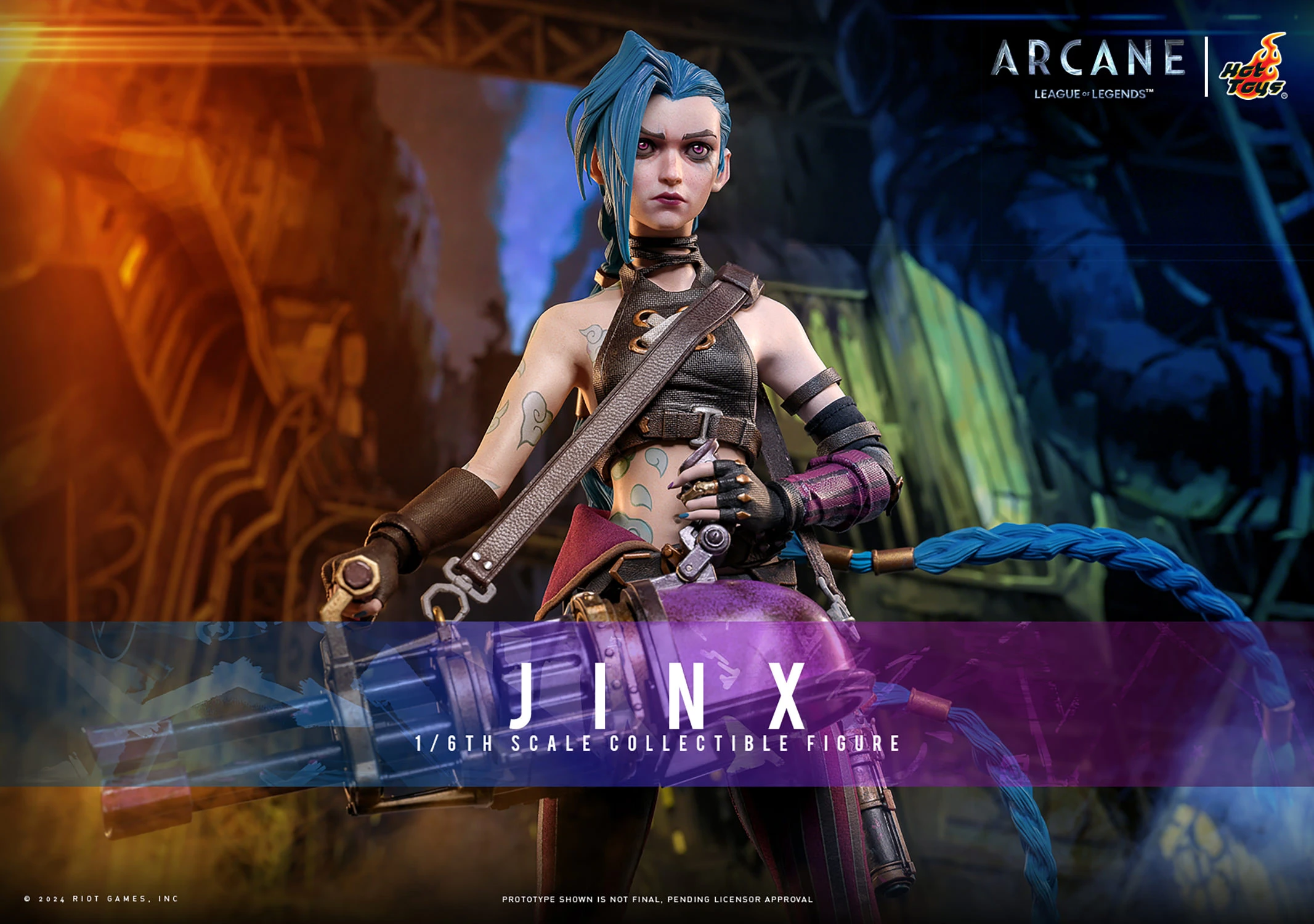 Figurine de Jinx de la saison 2 d'Arcane, fabriquée par Hot Toys.