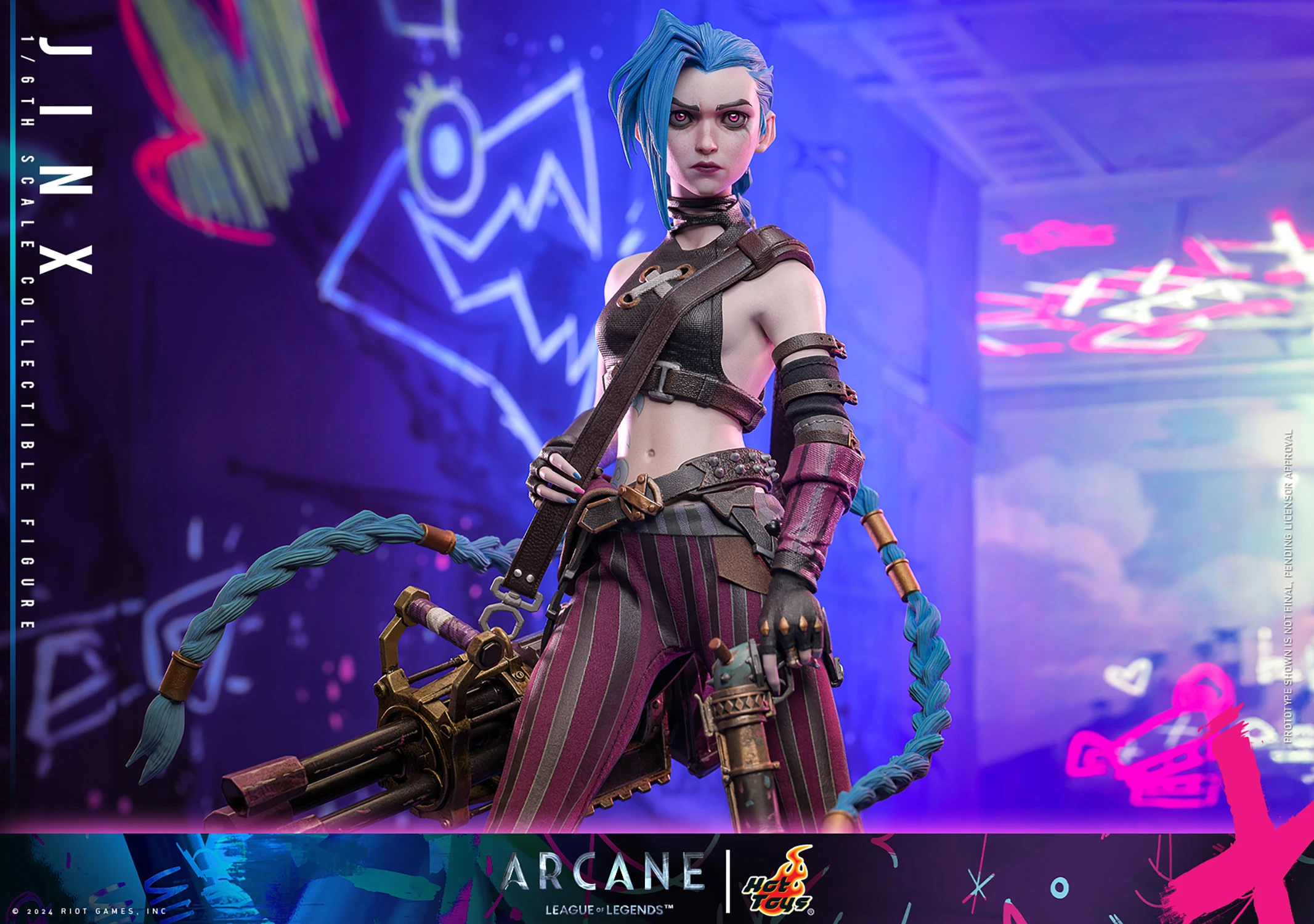 Figurine de Jinx de la saison 2 d'Arcane, fabriquée par Hot Toys.